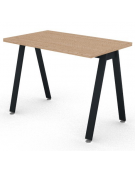Scrivania operativa piano melaminico spessore mm 30 e struttura metallica gambe inclinate - Colori a scelta - cm 100x60x74,5h
