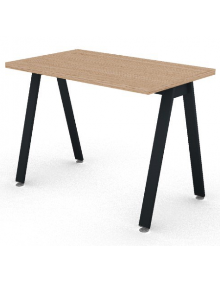 Scrivania operativa piano melaminico spessore mm 30 e struttura metallica gambe inclinate - Colori a scelta - cm 100x60x74,5h