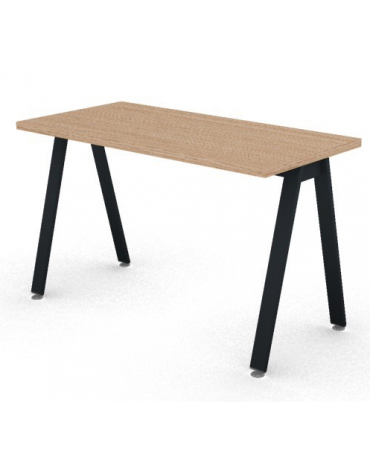 Scrivania operativa piano melaminico spessore mm 30 e struttura metallica gambe inclinate - Colori a scelta - cm 120x60x74,5h