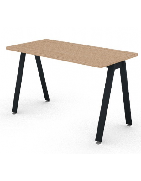 Scrivania operativa piano melaminico spessore mm 30 e struttura metallica gambe inclinate - Colori a scelta - cm 120x60x74,5h