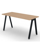 Scrivania operativa piano melaminico spessore mm 30 e struttura metallica gambe inclinate - Colori a scelta - cm 140x60x74,5h