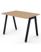 Scrivania operativa piano melaminico spessore mm 25 e struttura metallica gambe inclinate - Colori a scelta - cm 100x70x74h