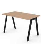 Scrivania operativa piano melaminico spessore mm 25 e struttura metallica gambe inclinate - Colori a scelta - cm 120x70x74h