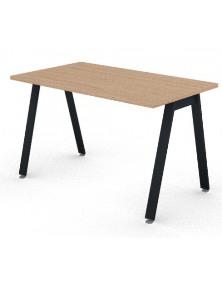 Scrivania operativa piano melaminico spessore mm 25 e struttura metallica gambe inclinate - Colori a scelta - cm 120x70x74h