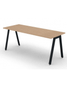 Scrivania operativa piano melaminico spessore mm 25 e struttura metallica gambe inclinate - Colori a scelta - cm 180x70x74h