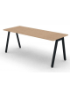 Scrivania operativa piano melaminico spessore mm 25 e struttura metallica gambe inclinate - Colori a scelta - cm 180x70x74h