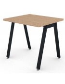 Scrivania operativa piano melaminico spessore mm 30 e struttura metallica gambe inclinate - Colori a scelta - cm 80x70x74,5h