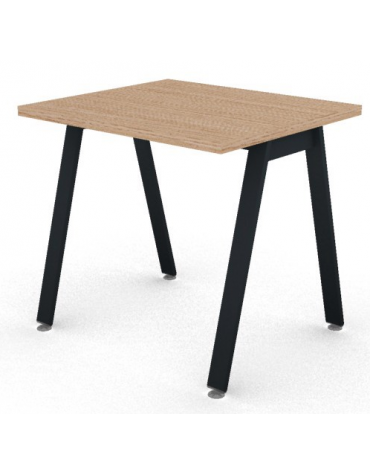Scrivania operativa piano melaminico spessore mm 30 e struttura metallica gambe inclinate - Colori a scelta - cm 80x70x74,5h