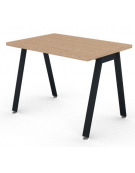 Scrivania operativa piano melaminico spessore mm 30 e struttura metallica gambe inclinate - Colori a scelta - cm 100x70x74,5h