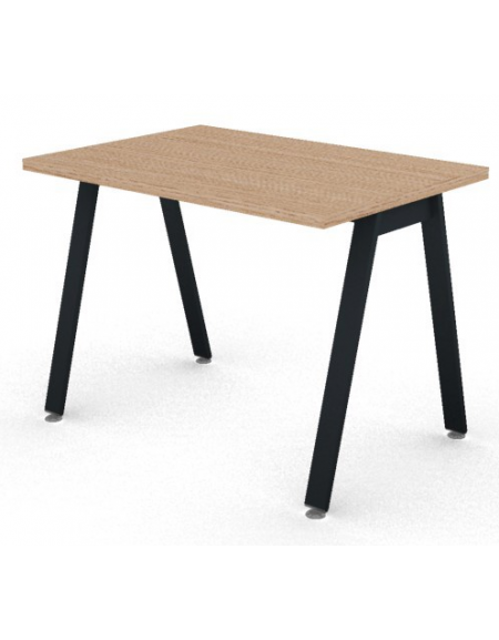 Scrivania operativa piano melaminico spessore mm 30 e struttura metallica gambe inclinate - Colori a scelta - cm 100x70x74,5h