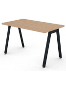 Scrivania operativa piano melaminico spessore mm 30 e struttura metallica gambe inclinate - Colori a scelta - cm 120x70x74,5h