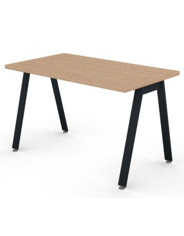 Scrivania operativa piano melaminico spessore mm 30 e struttura metallica gambe inclinate - Colori a scelta - cm 120x70x74,5h