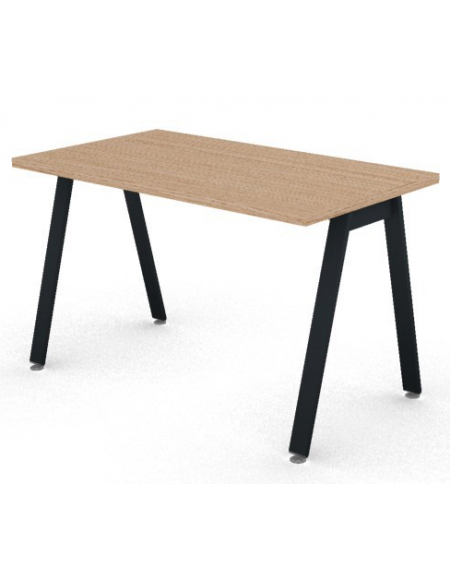 Scrivania operativa piano melaminico spessore mm 30 e struttura metallica gambe inclinate - Colori a scelta - cm 120x70x74,5h