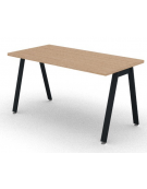 Scrivania operativa piano melaminico spessore mm 30 e struttura metallica gambe inclinate - Colori a scelta - cm 140x70x74,5h