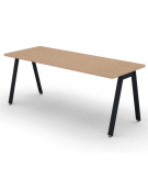 Scrivania operativa piano melaminico spessore mm 30 e struttura metallica gambe inclinate - Colori a scelta - cm 180x70x74,5h