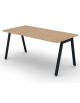 Scrivania operativa piano melaminico spessore mm 25 e struttura metallica gambe inclinate - Colori a scelta - cm 160x80x74h