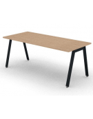 Scrivania operativa piano melaminico spessore mm 25 e struttura metallica gambe inclinate - Colori a scelta - cm 180x80x74h
