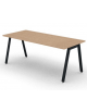 Scrivania operativa piano melaminico spessore mm 25 e struttura metallica gambe inclinate - Colori a scelta - cm 180x80x74h