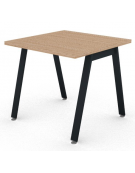 Scrivania operativa piano melaminico spessore mm 30 e struttura metallica gambe inclinate - Colori a scelta - cm 80x80x74,5h