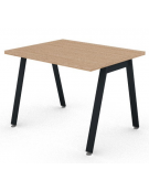 Scrivania operativa piano melaminico spessore mm 30 e struttura metallica gambe inclinate - Colori a scelta - cm 100x80x74,5h