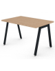 Scrivania operativa piano melaminico spessore mm 30 e struttura metallica gambe inclinate - Colori a scelta - cm 120x80x74,5h