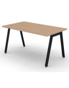 Scrivania operativa piano melaminico spessore mm 30 e struttura metallica gambe inclinate - Colori a scelta - cm 140x80x74,5h