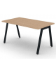 Scrivania operativa piano melaminico spessore mm 30 e struttura metallica gambe inclinate - Colori a scelta - cm 140x80x74,5h