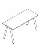 Scrivania operativa piano melaminico spessore mm 30 e struttura metallica gambe inclinate - Colori a scelta - cm 160x80x74,5h