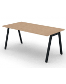 Scrivania operativa piano melaminico spessore mm 30 e struttura metallica gambe inclinate - Colori a scelta - cm 160x80x74,5h
