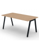 Scrivania operativa piano melaminico spessore mm 30 e struttura metallica gambe inclinate - Colori a scelta - cm 160x80x74,5h