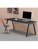 Scrivania operativa piano melaminico spessore mm 30 e struttura metallica gambe inclinate - Colori a scelta - cm 180x80x74,5h