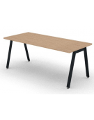 Scrivania operativa piano melaminico spessore mm 30 e struttura metallica gambe inclinate - Colori a scelta - cm 180x80x74,5h