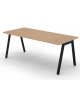 Scrivania operativa piano melaminico spessore mm 30 e struttura metallica gambe inclinate - Colori a scelta - cm 180x80x74,5h