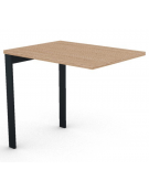 Appendice laterale per scrivania, spessore piano mm 25 e struttura metallica gambe a ponte - Colori a scelta - cm 80x60x74h