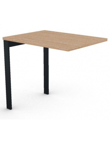 Appendice laterale per scrivania, spessore piano mm 25 e struttura metallica gambe a ponte - Colori a scelta - cm 80x60x74h