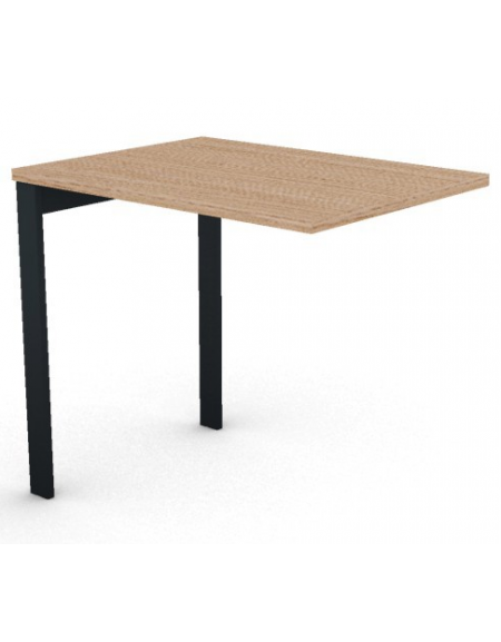 Appendice laterale per scrivania, spessore piano mm 25 e struttura metallica gambe a ponte - Colori a scelta - cm 80x60x74h