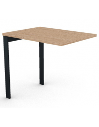 Appendice&nbsp;laterale per scrivania, spessore piano mm 25 e struttura metallica gambe a ponte - Colori a scelta - cm 80x60x74h