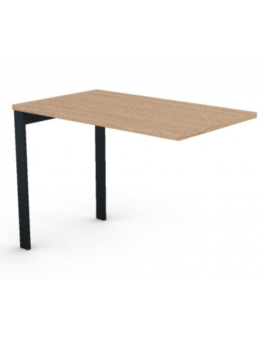 Appendice laterale per scrivania, spessore piano mm 25 e struttura metallica gambe a ponte - Colori a scelta - cm 100x60x74h