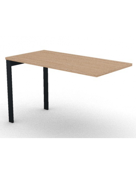 Appendice laterale per scrivania, spessore piano mm 25 e struttura metallica gambe a ponte - Colori a scelta - cm 120x60x74h