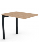 Appendice laterale per scrivania, spessore piano mm 30 e struttura metallica gambe a ponte - Colori a scelta - cm 80x60x74,5h