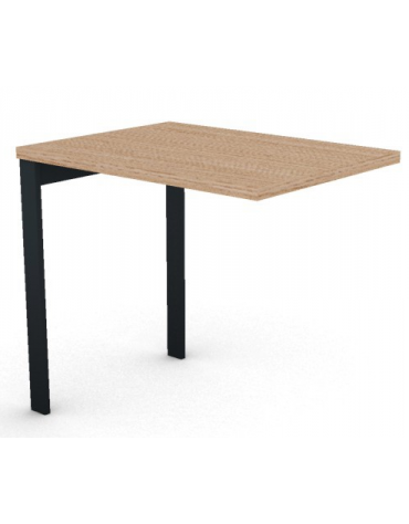 Appendice laterale per scrivania, spessore piano mm 30 e struttura metallica gambe a ponte - Colori a scelta - cm 80x60x74,5h