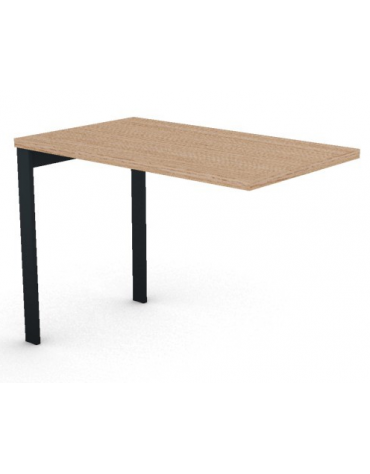 Appendice laterale per scrivania, spessore piano mm 30 e struttura metallica gambe a ponte - Colori a scelta - cm 100x60x74,5h