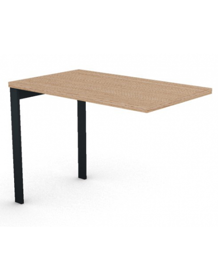 Appendice laterale per scrivania, spessore piano mm 30 e struttura metallica gambe a ponte - Colori a scelta - cm 100x60x74,5h