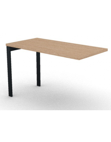 Appendice laterale per scrivania, spessore piano mm 30 e struttura metallica gambe a ponte - Colori a scelta - cm 120x60x74,5h