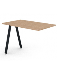 Appendice laterale per scrivania, spessore piano mm 25 e struttura metallica gambe inclinate - Colori a scelta - cm 100x60x74h