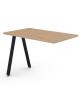 Appendice laterale per scrivania, spessore piano mm 25 e struttura metallica gambe inclinate - Colori a scelta - cm 100x60x74h