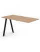 Appendice laterale per scrivania, spessore piano mm 25 e struttura metallica gambe inclinate - Colori a scelta - cm 120x60x74h