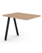 Appendice laterale per scrivania, spessore piano mm 30 e struttura metallica gambe inclinate - Colori a scelta - cm 80x60x74,5h