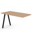 Appendice laterale per scrivania, spessore piano mm 30 e struttura metallica gambe inclinate - Colori a scelta - cm 120x60x74,5h