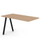 Appendice laterale per scrivania, spessore piano mm 30 e struttura metallica gambe inclinate - Colori a scelta - cm 120x60x74,5h